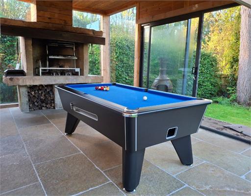 Signature Champion Premium Edition Slate Bed Pool Table - 6ft, 7ft: Black Finish